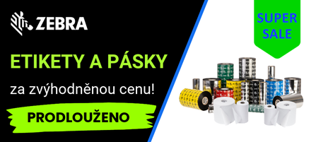 Zebra: Etikety a pásky za zvýhodněnou cenu